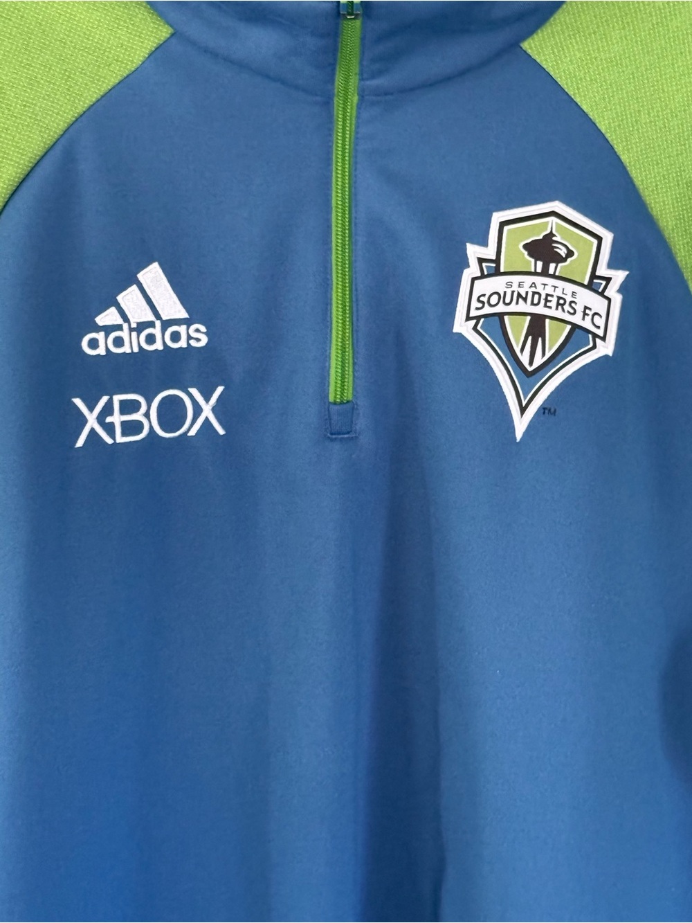 Seattle Sounders Hoodie Men’s XL XBOX Adidas Climawarm Fleece Lined - Picture 3 of 7